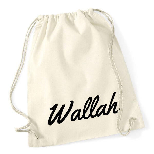 Turnbeutel Wallah arabisch Schriftzug 12 Liter