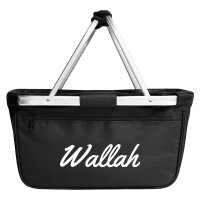 Einkaufskorb Wallah arabisch Schriftzug in Black,...