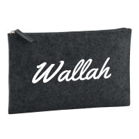 Kulturbeutel Wallah arabisch Schriftzug 1 Liter Filz...