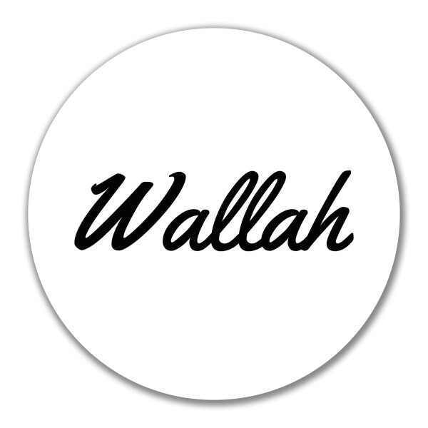 Aufkleber Wallah arabisch Schriftzug 10cm Sticker
