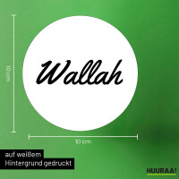Aufkleber Wallah arabisch Schriftzug 10cm Sticker