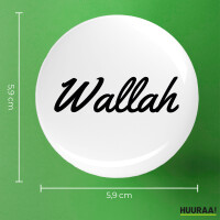 Ansteckbutton Wallah arabisch Schriftzug Größe 59mm Anstecker