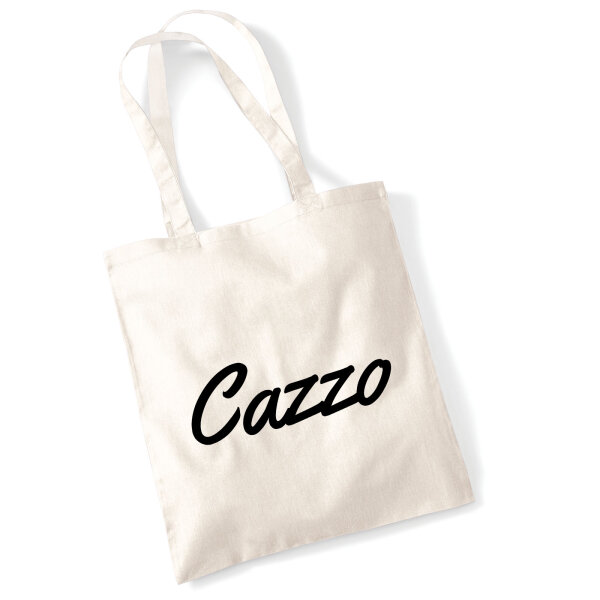 Jutebeutel Cazzo italienisch Schriftzug 10 Liter