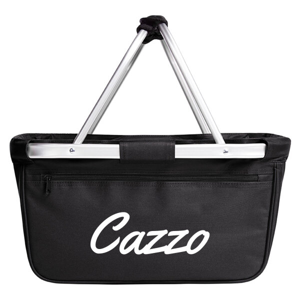 Einkaufskorb Cazzo italienisch Schriftzug 20 Liter Tragekorb Black