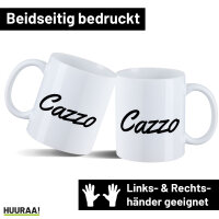 Kaffeetasse Cazzo italienisch Schriftzug 330ml