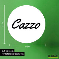 Aufkleber Cazzo italienisch Schriftzug 10cm Sticker