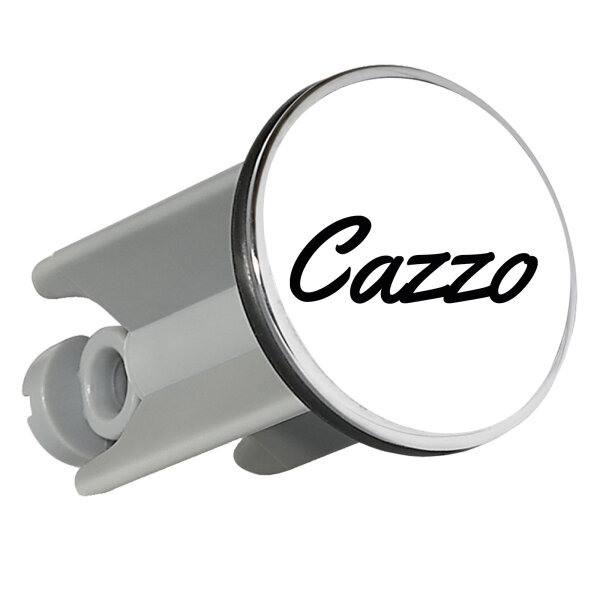 Waschbeckenstöpsel Cazzo italienisch Schriftzug 4cm Abflussstopfen