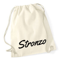 Turnbeutel Stronzo italienisch Schriftzug 12 Liter