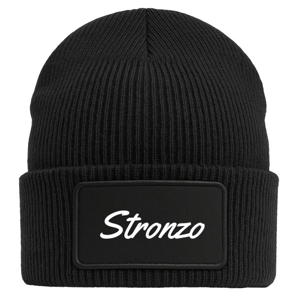 Beanie Stronzo italienisch Schriftzug