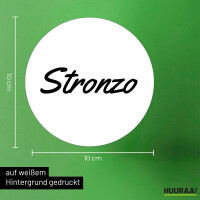 Aufkleber Stronzo italienisch Schriftzug 10cm Sticker