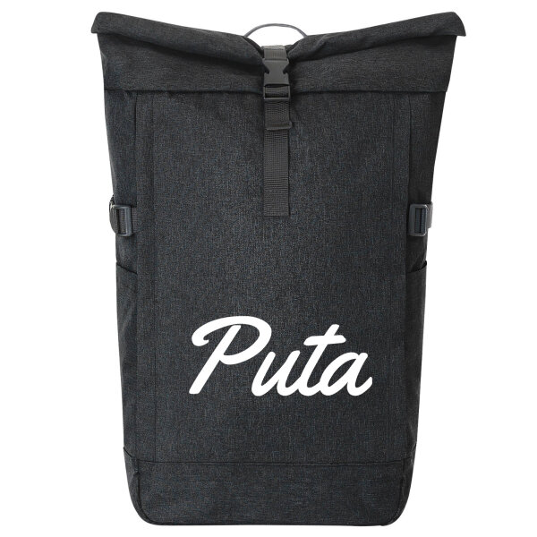 Kurierrucksack Puta spanisch Schriftzug 30-44 Liter Black Melange