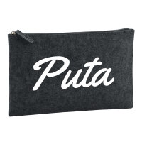 Kulturbeutel Puta spanisch Schriftzug 1 Liter Filz...