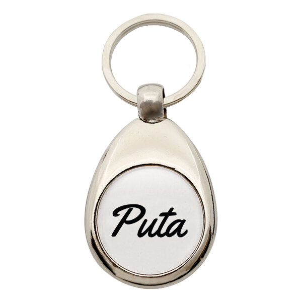 Schlüsselanhänger Puta spanisch Schriftzug