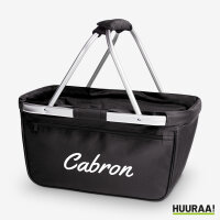 Einkaufskorb Cabron spanisch Schriftzug in Black, faltbar, 20 Liter