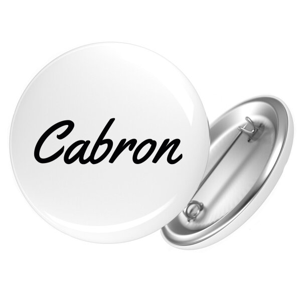 Button Cabron spanisch Schriftzug Anstecker