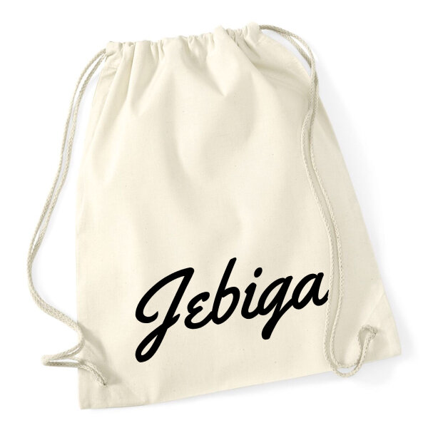 Turnbeutel Jebiga Balkan Schriftzug 12 Liter