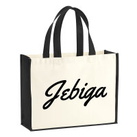 Jutetasche Jebiga Balkan Schriftzug 21 Liter Black