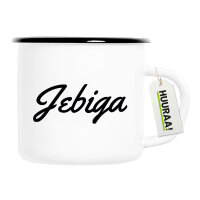Emaille Tasse Jebiga Balkan Schriftzug 300ml Vintage...
