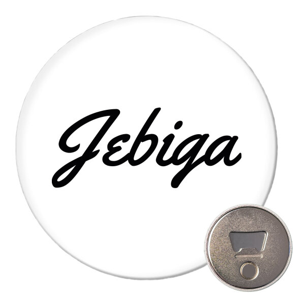 Magnet Jebiga Balkan Schriftzug 59mm Kühlschrankmagnet Flaschenöffner