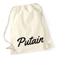 Turnbeutel Putain französisch Schriftzug 12 Liter