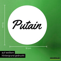 Aufkleber Putain französisch Schriftzug 10cm Sticker