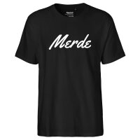 Herren T-Shirt Merde französisch Schriftzug...