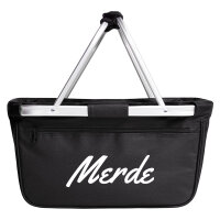 Einkaufskorb Merde französisch Schriftzug 20 Liter...