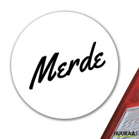 Aufkleber Merde französisch Schriftzug 10cm Sticker