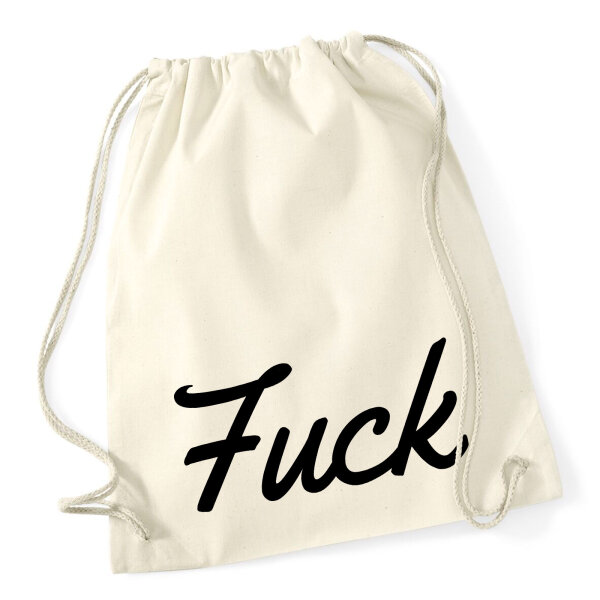 Turnbeutel Fuck englisch Schriftzug 12 Liter