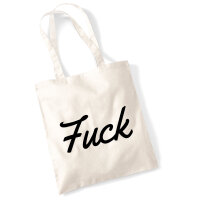 Jutebeutel Fuck englisch Schriftzug 10 Liter
