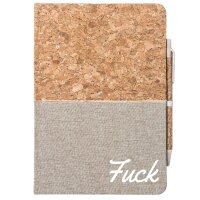 Notizbuch Fuck englisch Schriftzug 80 Blatt inkl. Kugelschreiber