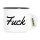 Emaille Tasse Fuck englisch Schriftzug 300ml Vintage Emaille Becher