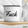 Emaille Tasse Fuck englisch Schriftzug 300ml Vintage Emaille Becher