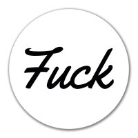 Aufkleber Fuck englisch Schriftzug 10cm Sticker