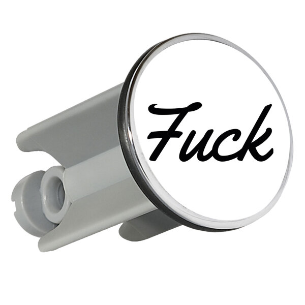 Waschbeckenstöpsel Fuck englisch Schriftzug 4cm Abflussstopfen