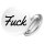 Button Fuck englisch Schriftzug Anstecker