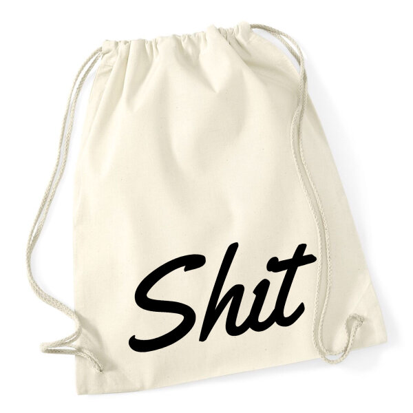 Turnbeutel Shit englisch Schriftzug 12 Liter
