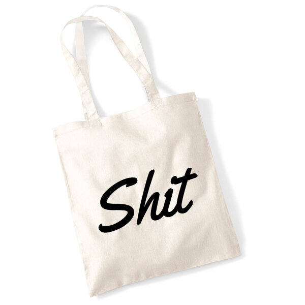 Jutebeutel Shit englisch Schriftzug 10 Liter