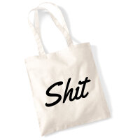 Jutebeutel Shit englisch Schriftzug 10 Liter