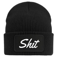 Beanie Shit englisch Schriftzug