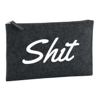 Kulturbeutel Shit englisch Schriftzug 1 Liter Filz...