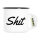 Emaille Tasse Shit englisch Schriftzug 300ml Vintage Emaille Becher