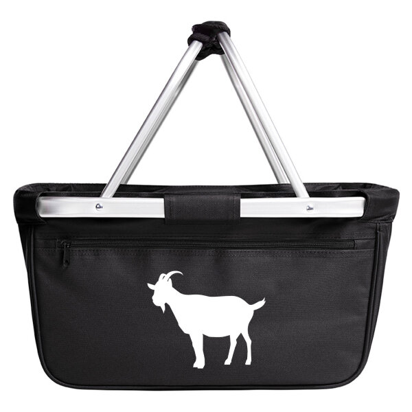 Einkaufskorb Ziege Silhouette 20 Liter Tragekorb Black