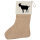 Weihnachtsstrumpf Ziege Silhouette Beige