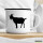 Emaille Tasse Ziege Silhouette 300ml Vintage Emaille Becher