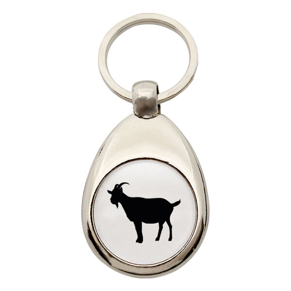 Schlüsselanhänger Ziege Silhouette