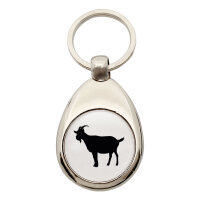 Schlüsselanhänger Ziege Silhouette