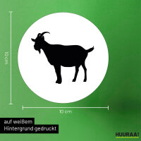 Aufkleber Ziege Silhouette 10cm Sticker