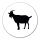 Aufkleber Ziege Silhouette 10cm Sticker