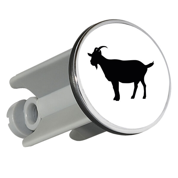 Waschbeckenstöpsel Ziege Silhouette 4cm Abflussstopfen